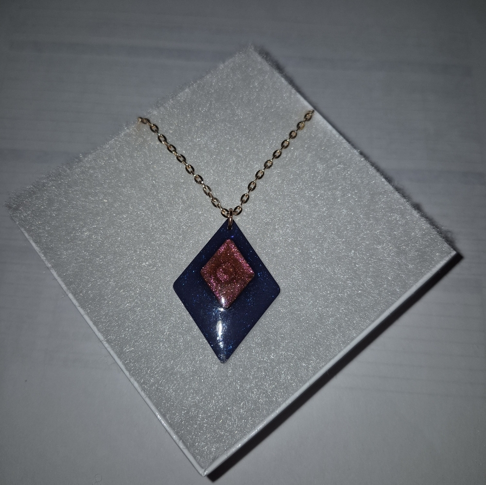 Vibrant Orange and Blue Beaded Necklace